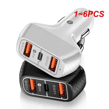 1 ~ 6ШТ USB автомобильное зарядное устройство Type-c Practica Портативное универсальное прочное автомобильное зарядное устройство Для автоматического зарядного устройства для мобильного телефона 2usb