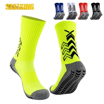 1 Пара мужских носков с захватом Футбольные Нескользящие Носки для мужчин с захватами Противоскользящие Тренировочные Спортивные носки