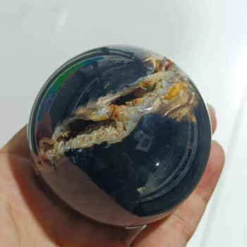 1 шт. натуральные кристаллы Пальмовое дерево Шар-Жеода Полированный кварц Исцеляющий камень Рейки Сфера для исследования домашнего декора