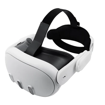 1 шт. Ремешок для виртуальной гарнитуры для Oculus Quest 3, Регулируемое оголовье, Дышащая подушка для головы, Белый пластик для Oculus Quest 3.