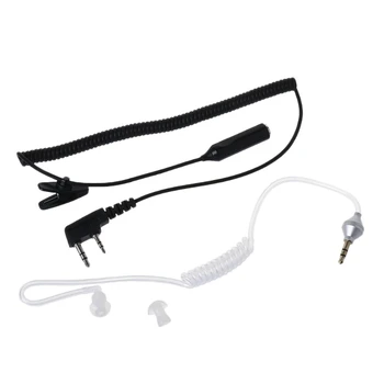 2-контактная микрофонная гарнитура PTT с наушником с воздушной акустической трубкой 3,5 мм для Baofeng UV-5R 888s