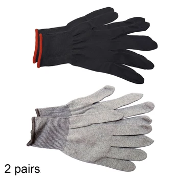 2 пары Антистатических виниловых перчаток для обертывания автомобиля, Тонировка окон, наклейки для авто, Наклейки, пленка, Обои, Рабочие перчатки из нейлона