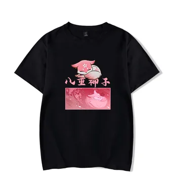 2022 Новое поступление, футболка Yae Miko Fox, Модная летняя футболка в стиле unseix с коротким рукавом, одежда