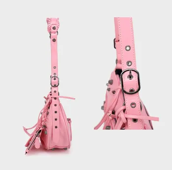 2023 Новая женская дизайнерская маленькая сумка через плечо, плиссированная седельная сумка, сумки через плечо, сумка-мессенджер с зеркалом и сумочкой-портмоне