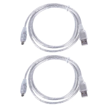 2X 1,5 м USB к IEEE 1394 4-контактный кабель-адаптер Firewire DV Конвертер для камеры ПК