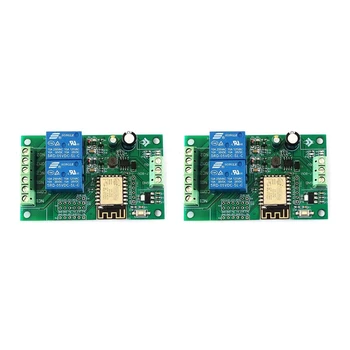 2X Esp8266 Esp-12F Wifi Релейный Модуль 2 Канала 5 В/8-80 В Сетевой Релейный Переключатель Для Arduino Ide Smart Home App Remot Control