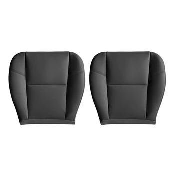 2X Подушка сиденья из искусственной кожи со стороны водителя спереди автомобиля, нижний чехол сиденья для Cadillac Escalade 2007-2014, черный
