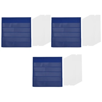 3X Настольная Настольная Карманная таблица С дополнительными 60-кратными Карточками сухого Стирания, Обучающая Карманная таблица (13 Дюймов X 12 Дюймов)