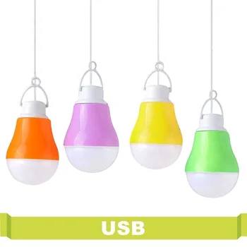 5 Вт Случайный цвет Портативная лампа Холодный Аварийный Открытый USB Шаровая лампа Ночной СВЕТОДИОД Небольшие инструменты