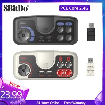 8BitDo PCE Core 2.4G Беспроводной Контроллер Для ПК Engine Mini PC Engine CoreGrafx Mini TurboGrafx-16 Mini & Nintend Switch Геймпад