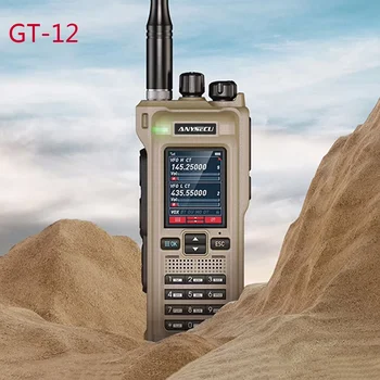 ANYSECU GT-12 10 Вт Радиостанции UHF VHF AM FM Многополосное приложение Bluetooth Запись Частотное Сканирование Наружная Портативная Рация