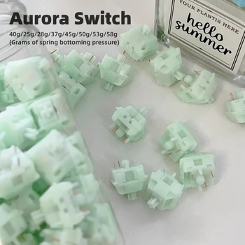 Aurora Switch HiFi 5-Контактный 34g 25g 28g 37g 45g 50g 53g 58g линейные Переключатели для Механической клавиатуры с возможностью горячей замены Office Custom DIY