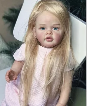 FBBD Заказала Ограниченную поставку 27-дюймовой куклы-Реборн Беби Бетти с длинными волосами, уже готовой куклы, Рождественского подарка.