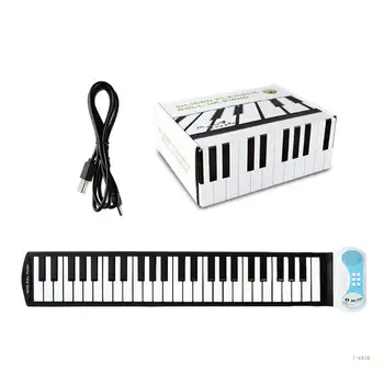 M5TC 37 клавиш, сворачивающаяся портативная электронная клавиатура для фортепиано, гибкая детская клавиатура для фортепиано