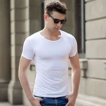 MRMT 2023 Совершенно новая мужская футболка, летняя хлопковая футболка с коротким рукавом для мужчин, круглый вырез, тонкие однотонные базовые топы, футболка