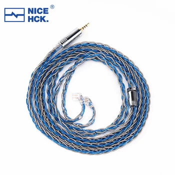 NiceHCK MixBS 6N OCC + сменный кабель для наушников из серебристой фольги 3.5/2.5/4.4 мм MMCX/0,78 мм 2Pin/QDC для HM20 Krila Fudu EA500 HE10 MK4 IEM