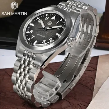 San Martin 39,5 мм Брендовые Спортивные Мужские Часы Diver Watch 10ATM Водонепроницаемые Автоматические Механические Наручные часы Класса Люкс BGW-9 Со светящимся сапфиром