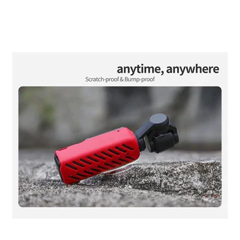 SUNNYLIFE для Osmo Pocket 3 Силиконовый чехол Pocket 3 Защитный чехол для камеры на подвесе, аксессуары, красный