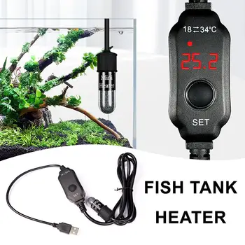 USB-мини-аквариумный нагревательный стержень для мелких рыбок с температурой аквариума 18-34 ° c, Погружной Регулируемый нагреватель 10 Вт F9l2