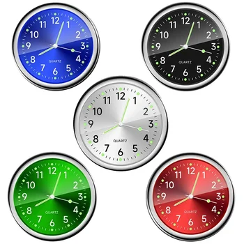 Автомобильные часы Светящиеся Мини-Автомобили Внутренние Наклеивающиеся Цифровые Часы Механика Кварцевые Часы Автоматический Орнамент Часы в автомобиле