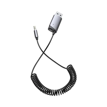 Автомобильный Bluetooth-разъем динамик AUX аудиокабель Bluetooth 5.0 Приемник адаптер Мобильный телефон Компьютерный разъем говорящий