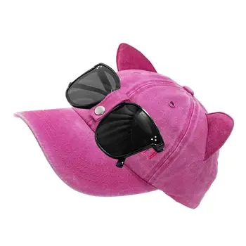Бейсбольная кепка с защитой от ультрафиолета, винтажная солнцезащитная кепка с кошачьими ушками, спортивная кепка от солнца для скалолазания на пляже, рыбалки, езды на велосипеде, путешествий