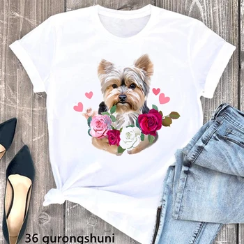белая футболка с принтом мамы йорки/ французского бульдога, женская футболка для любителей собак, женский летний топ, женская футболка, camisetas mujer, футболки