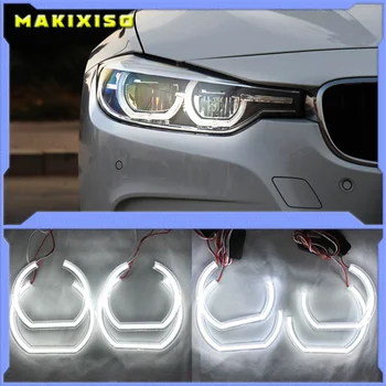 В стиле DTM со светодиодными кристаллами Angel Eyes Halo Rings Комплекты светильников для BMW X3 F25 2010-2014 Галогенные фары для стайлинга автомобилей 2013 2012 2011