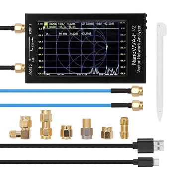 Векторный Сетевой Веб-анализатор HFES Nanovna-F V2 50 кГц-3 ГГц Антенный Анализатор Тестер сетевого кабеля 4,3-дюймовые Веб-инструменты