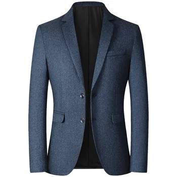 Весной и осенью 2023 года Новый мужской универсальный костюм для бизнеса и отдыха, пальто среднего возраста, топ