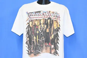 винтажная футболка 90-х JUDAS PRIEST PAINKILLER 1990 WORLD TOUR С потертостями БОЛЬШОГО размера L