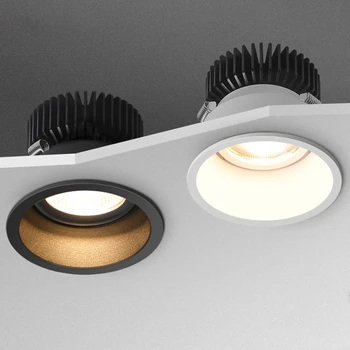 Встраиваемые светодиодные светильники COB с антибликовым покрытием, светодиодные потолочные точечные светильники с регулируемой яркостью AC110V 220V 3W 10W для внутреннего освещения кухни спальни