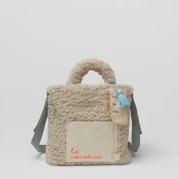 Дизайнерская женская сумка через плечо из овечьей шерсти, зимняя маленькая мягкая плюшевая сумка через плечо, брендовые Пушистые сумки и портмоне 2021 года, женские сумки