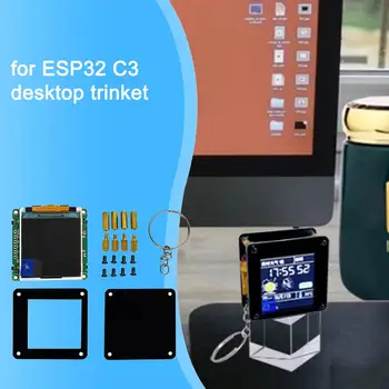 Для ESP32C3 1,44-Дюймовый ЖК-дисплей Настольный Маленький Кулон С Украшениями SPI Портативный Переносной Мини-телевизор с экраном Lvgl Spaceman ST7735 R3O3