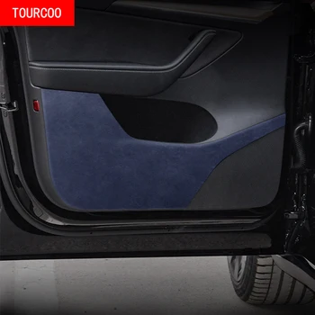 Для Tesla Model Y, аксессуары-наклейки для защиты замшевых дверей от ударов, 4 шт
