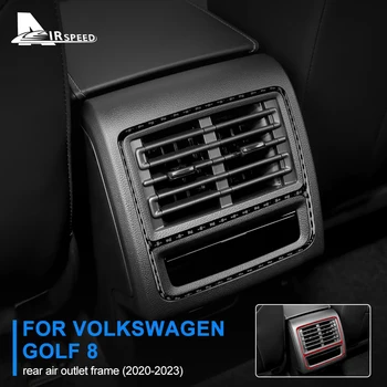 для Volkswagen VW Golf 8 MK8 Golf8 CD1 2020 2021 2022 2023 Задняя воздуховыпускная Рама Автомобиля Из Настоящего Твердого Углеродного Волокна Аксессуары