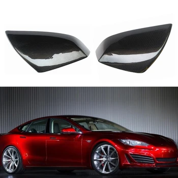 Дополнительная крышка автомобильного зеркала, внешние чехлы заднего вида, крышка заднего вида из углеродного волокна для Tesla Model S 2021-2022