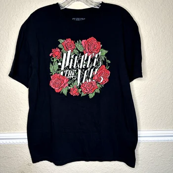 Женская футболка рок-группы Pierce The Veil с красными розами, размер Xl