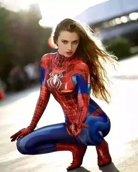 Женский костюм MJ Spider, косплей, 3D комбинезоны из мускульного спандекса, костюм супергероя на Хэллоуин, косплей-боди для взрослых /детей