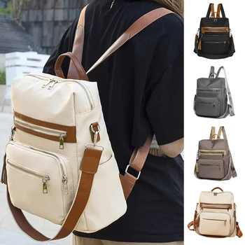 Женский рюкзак для путешествий, повседневные Водонепроницаемые Оксфордские сумки через плечо, женская сумка Большой емкости, рюкзак, Черная Сумочка, Школьный набор