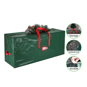 Зеленая сумка для хранения искусственной рождественской елки Oxford Идеально подходит для елки высотой 5,4 дюйма