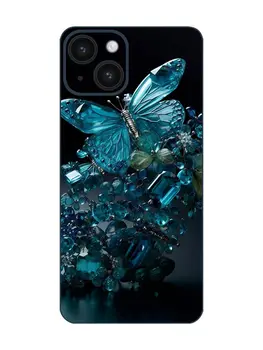 Иллюзионистическая деталь, задняя пленка iPhone 14 с бабочкой - моргнешь и пропустишь, эффектный дизайн, грандиозная цветовая гамма