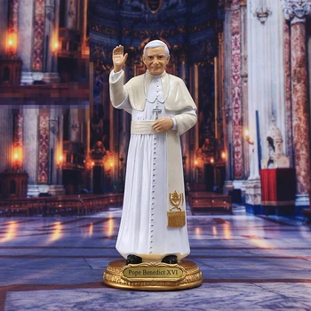 Классическая фигура Папы Римского Бенедикта XVI украшения интерьера Рождественские поделки из смолы