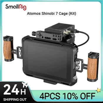 Клетка SmallRig для Atomos Shinobi 7 Monitor Camera Cage Из алюминиевого сплава DSLR On-Camera Monitor Rig Kit 3456