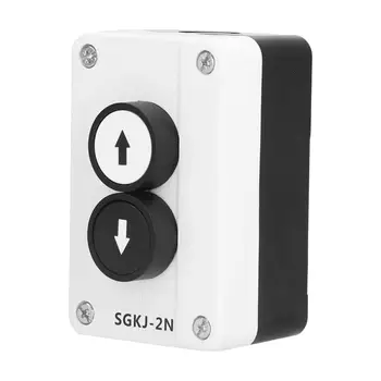 Кнопочный переключатель Sgkj-2N вверх-вниз черного цвета и белая кнопочная коробка