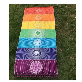 Коврик для медитации и йоги, полотенца, Мексиканские чакры, полосатый коврик для пола с кисточками, гобелен с кисточками, Красочный дорожный коврик для йоги, гобелен Yogo Mat