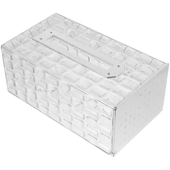 Коробка для салфеток Диспенсер для салфеток Прозрачный ящик для хранения салфеток Ванная Комната Гостиная Коробка для салфеток в спальне