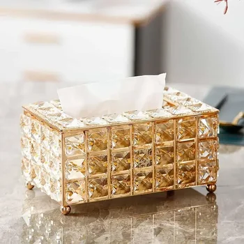 Коробка для Хранения Роскошная Светлая Салфетка Xinkua Простая Салфетка в скандинавском стиле Из Живой Бумаги Home Creative Crystal