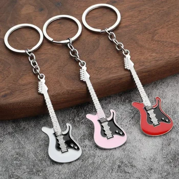 Креативные и модные брелки для ключей, сумки, металлические лаковый инструмент, гитарный брелок для ключей, подвесные элементы