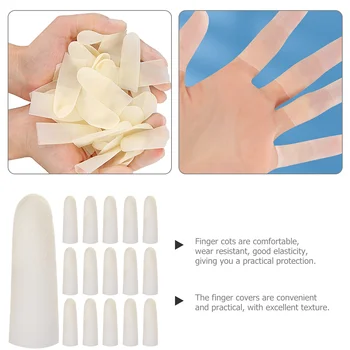 Латексные подставки для пальцев, одноразовый протектор для пальцев, нескользящие накладки для пальцев, антистатический разрез, матовый